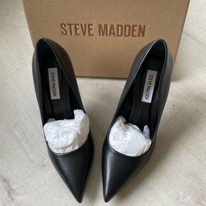 BRAND NEW 🖤 Steve Madden Women's VALA Pump 7.5 Black Leather